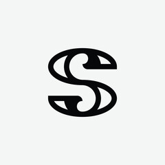 creative letter S monogram initial logo design