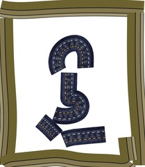 number six made of numbers