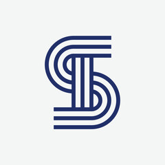 creative letter S monogram initial logo design