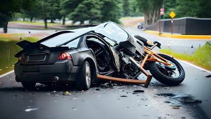 A car accident involving a bike results in a tragic fatality.