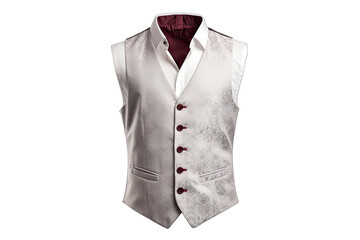 Elegant casual men's vest on transparent background