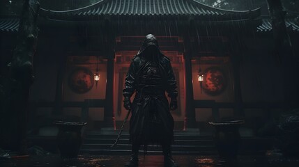 ninja background ai generative