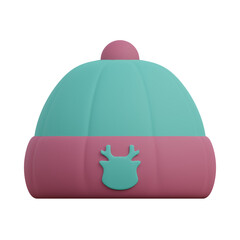 3d christmas beanie icon