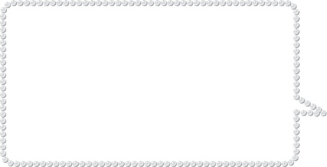 シンプルなパールのふきだしフレーム