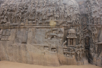 Stone Sculpture of Elephant in Mahabalipuram World Heritage Center