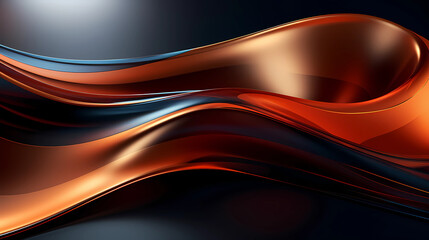 wavy background with a blue bronze metal surface