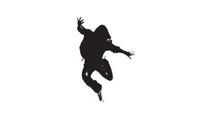 Fototapeta na wymiar silhouette design Hip hop dance Hip hop music Street dance, other, Fictional character, woman,