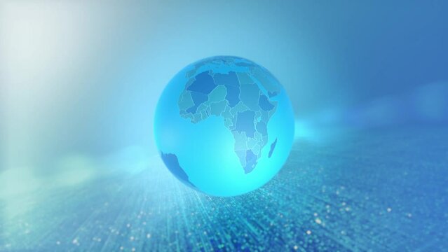 Country Zoom Animated Stylized World Map East Africa Rwanda Version