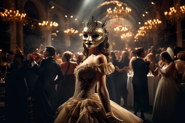 carnival ball woman in masquerade