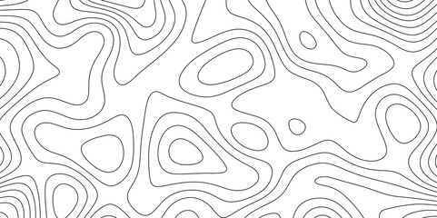 Topographic map background geographic line map with elevation assignments. Topographic map lines, contour background. topo map texture. Dense lines, Background of the topographic map. Topographic map 