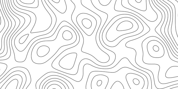 Topographic map background geographic line map with elevation assignments. Topographic map lines, contour background. topo map texture. Dense lines, Background of the topographic map. Topographic map 