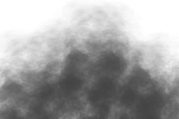 Abstract Grey smoke or dark fog effect on white background. mist or smog in PNG.