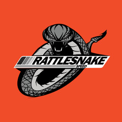 rattlesnake mascot logo ,illustration snake for automotive sports