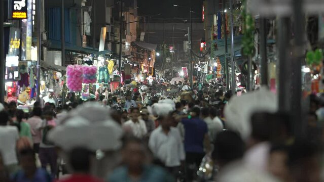 Crowd Of People Walking On The Street 001