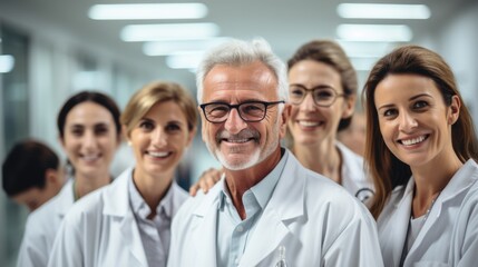 Group portrait of doctors in the hospital - Powered by Adobe