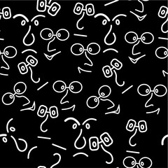 seamless pattern with elements doodle