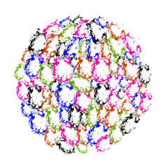 abstract red  sphere