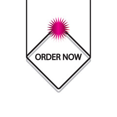 Order now button with shopping cart. Shop now. Modern collection for website. Online shopping. Social media post, Click here, apply, hand pointer clicking. Web design elements. Vector illustration.
