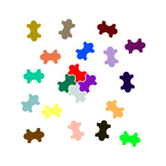 Puzzle icon. Vector. Isolated. Flat design