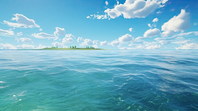 sea and clouds blue
