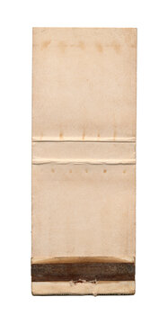vintage old torn edges worn matchbook matches packet on transparent png background isolated.