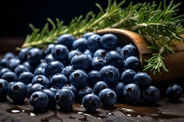 Fresh and juicy blueberries