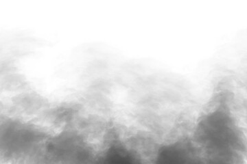 White cloudiness, mist or smog moves on white background. Texture fog. Design element. The concept...