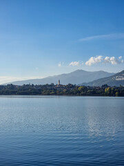lake and mountains