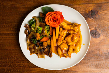 Chinese beef and chicken