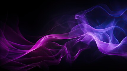 Fototapeta premium Thick pink and purple smoke on a black isolated abstract background 