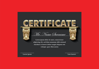 Certificate Award Design Template. Clean modern certificate with luxury and modern line pattern.