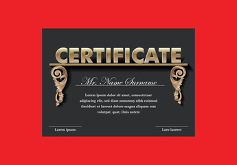 Certificate Award Design Template. Clean modern certificate with luxury and modern line pattern.