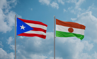 Niger national flags, country relationship concept