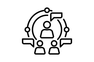 Networking icon. icon related to marketing. Line icon style. Simple vector design editable
