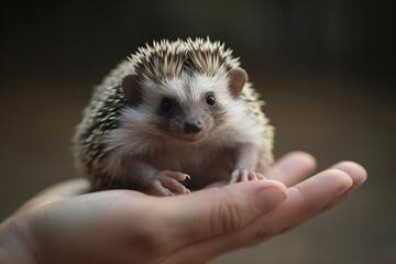 Fototapeta premium cute and small hedgehog