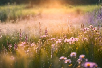 grass in the morning