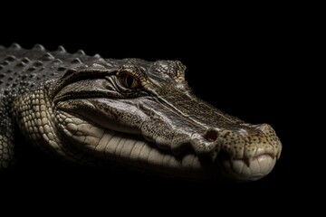 Obraz premium crocodile on black background