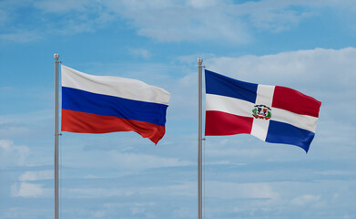 Belgium and Russia flags, country relationship concept