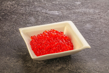 Luxury delicous red salmon caviar