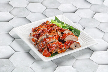 Asian cuisine - roasted duck with skin