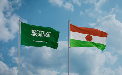 Niger national flags, country relationship concept