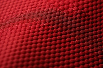 red soccer football uniform fabric with drapes and pleats. horizontal macro texture background