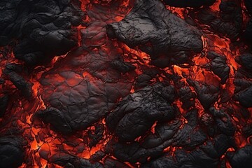 texture of hot lava and  ash. High quality. Bright contrast hot colors. horizontal backdrop with hot volcanic rocks