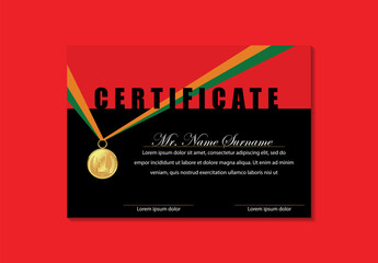 Certificate Award Design Template. Clean modern certificate with luxury and modern line pattern.