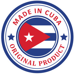 Obraz premium Cuba. The sign premium quality. Original product. Framed with the flag of the country