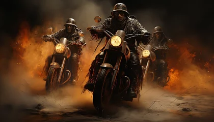 Foto op Aluminium Motorcycle gangs that look badass to have a motorcycle . created by ai © gustav