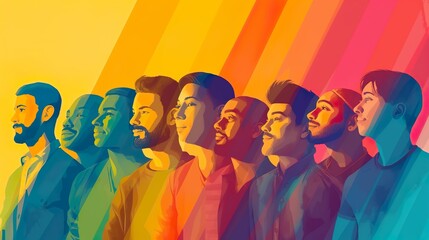 Group of people of LGBTQ community made with Ai generative technology
