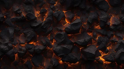 Foto op Canvas tiny molten lava rock texture, small rocks © medienvirus