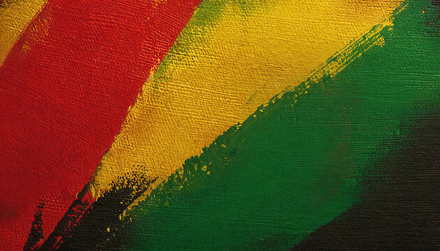 black history month canvas grunge texture red yellow green paint color celebration background