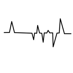 Heartbeat pulse vector line icon